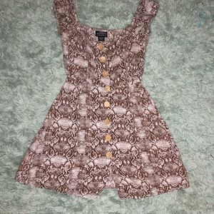A super cute snake print sun dress